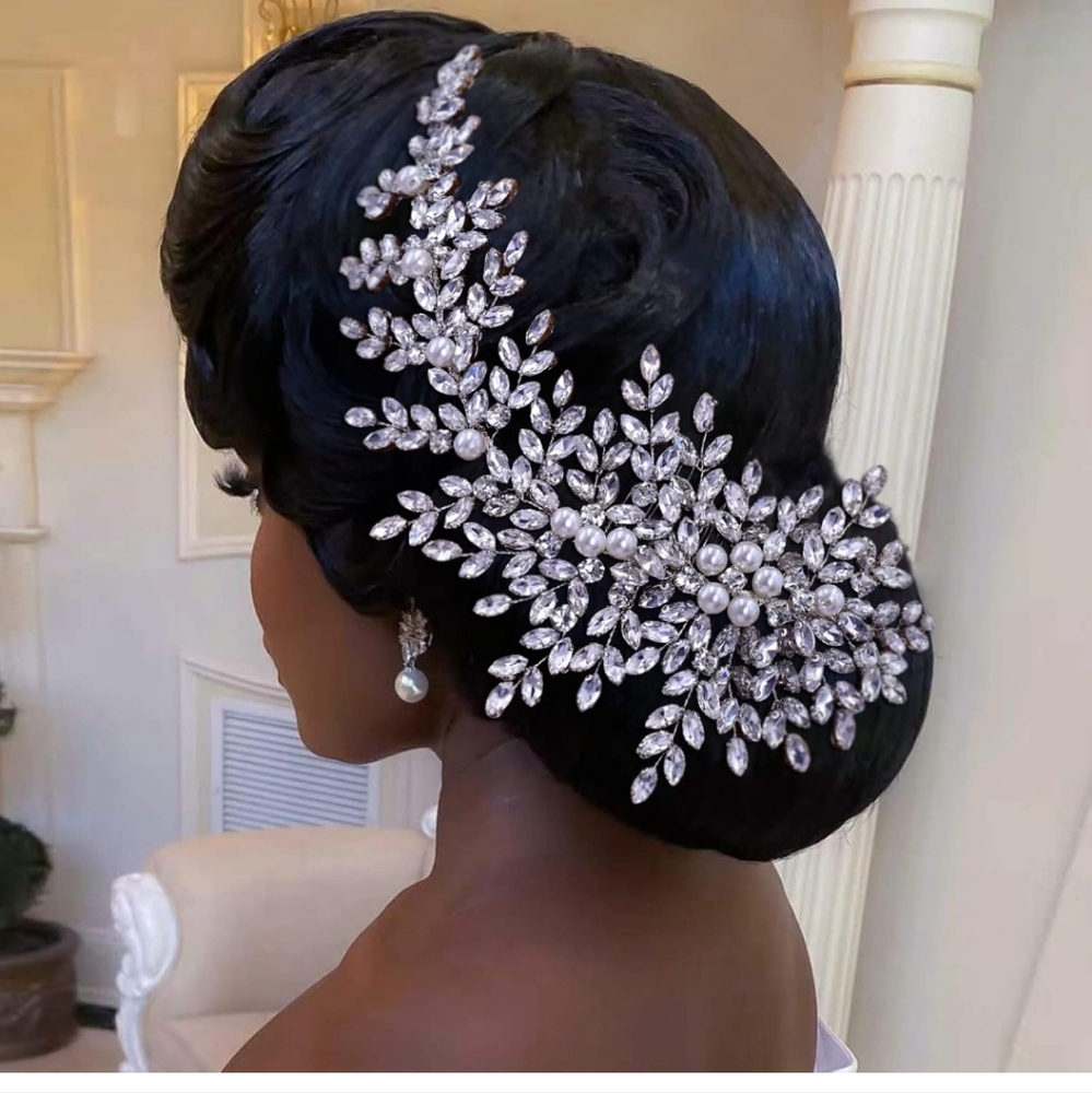 Crystal Wedding Hair Comb Bridal Hair Accessories Pearl and Rhinestone Bridal